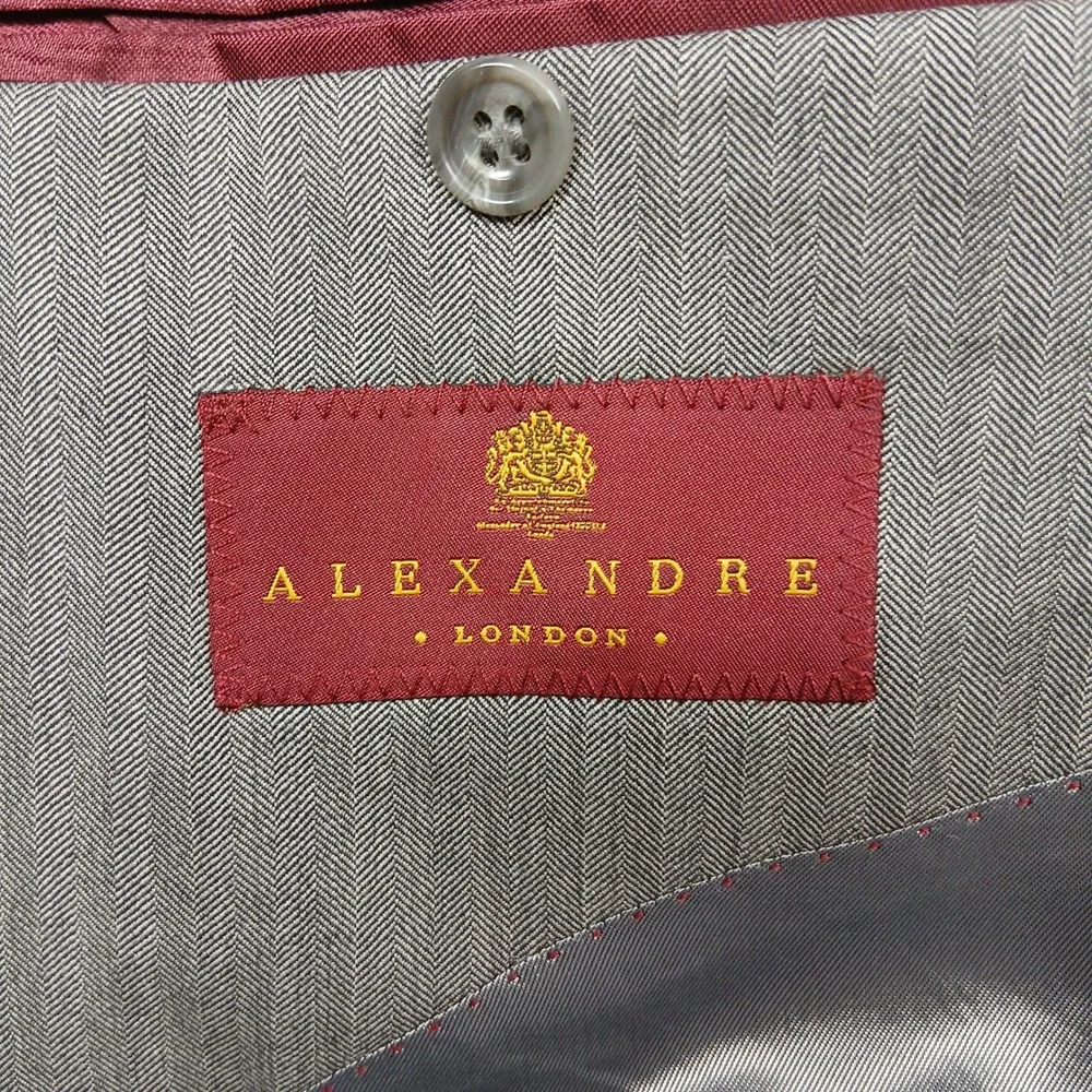 Alexandre London Men's‎ Gray Herringbone Blazer Sport Coat